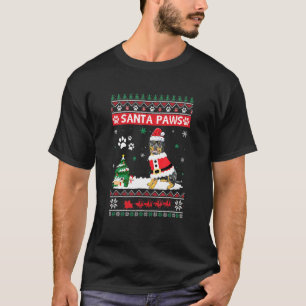 Santa Paws Rottweiler Merry Christmas Dog Xmas T-Shirt