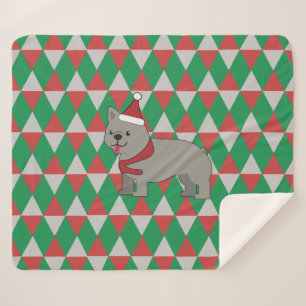 Santa PawsHoliday Diamonds Dog Sherpa Blanket