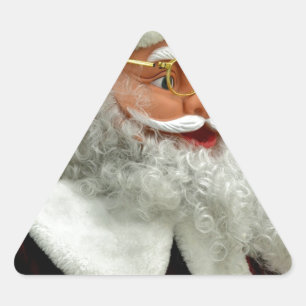 Santa Peace Love Party Destiny Savvy Digital Triangle Sticker