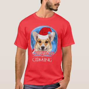 Santa Pembroke Welsh Corgi Dog Merry Christmas Is  T-Shirt
