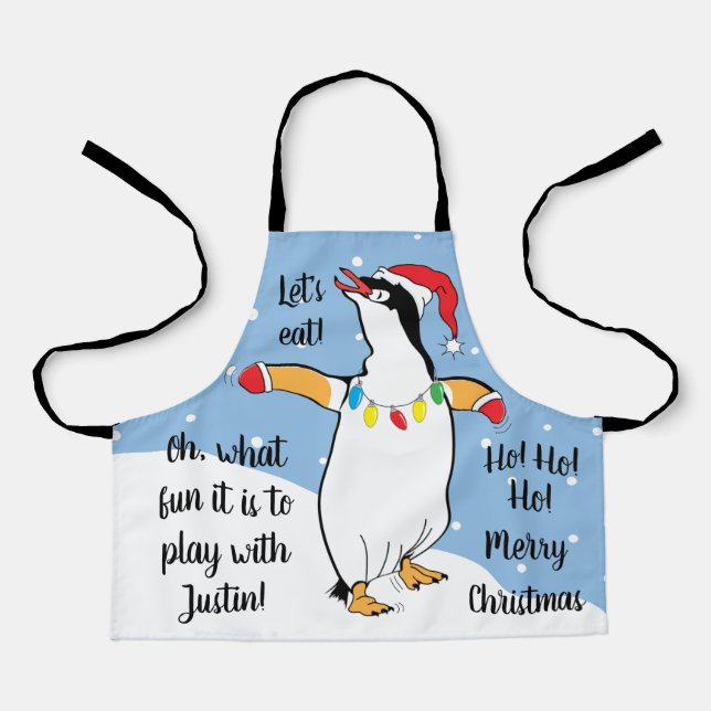 Santa Penguin Apron (Front)