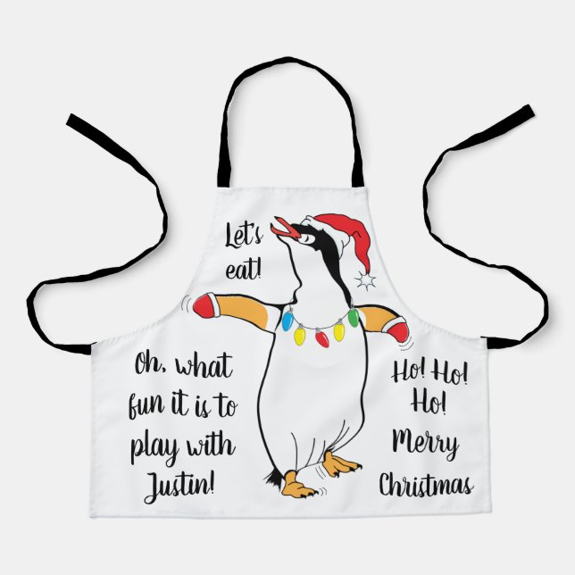 Santa Penguin Apron (Front)