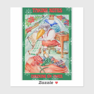 Santa Penguin Taking Notes Checking Em Twice