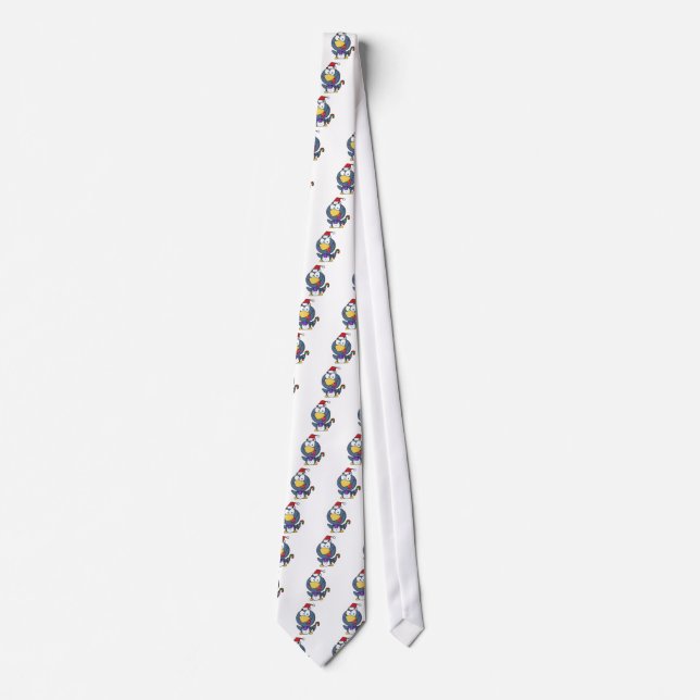 Santa Penguin with Candy Cane Tie (Front)