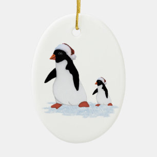 Santa Penguins Ornament