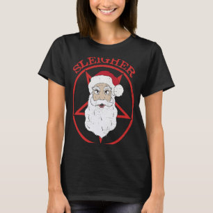 Santa Pentagram Sleigh Sleigher Death Metal Christ T-Shirt
