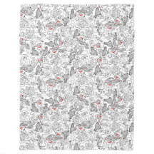 Santa picking simple line design