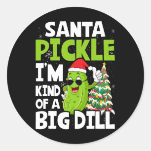 Santa Pickle Christmas In July 1 Classic Round Sticker