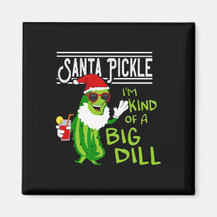 Santa Pickle Christmas In July Magnet