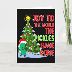 Santa Pickle Christmas Tree Lights Fun Pickle Gift Card