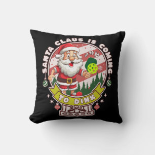 Santa Pickleball Christmas, Funny Santa  Cushion