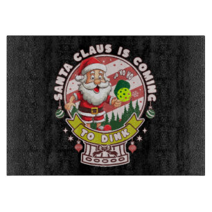 Santa Pickleball Christmas, Funny Santa  Cutting Board