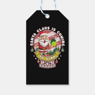 Santa Pickleball Christmas, Funny Santa  Gift Tags