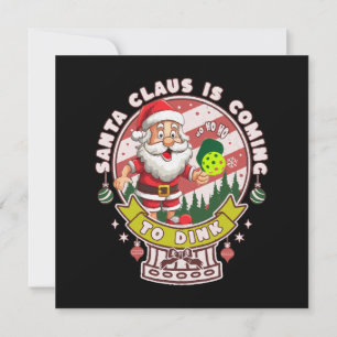 Santa Pickleball Christmas, Funny Santa  Invitation