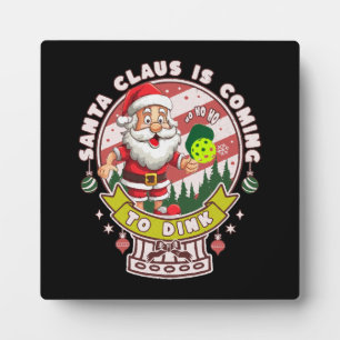 Santa Pickleball Christmas, Funny Santa Plaque