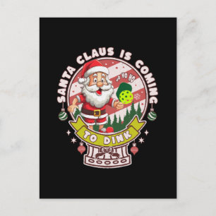 Santa Pickleball Christmas, Funny Santa Postcard