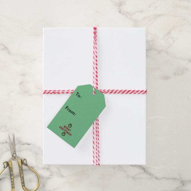 Santa Pig Gift Tag (With Twine)