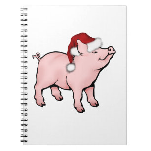 santa pig notebook