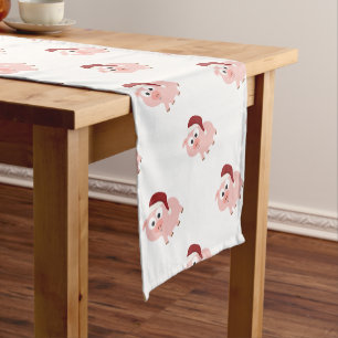 Santa Pig Short Table Runner