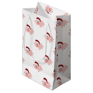Santa Pig Small Gift Bag