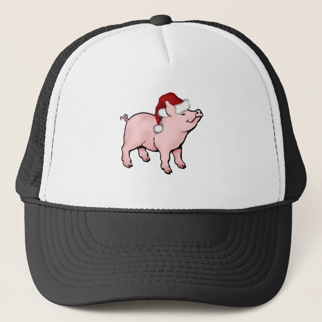 santa pig trucker hat (Front)