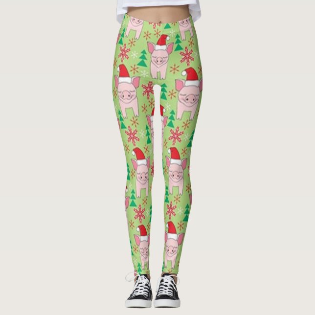 Santa Piggy Leggings (Front)