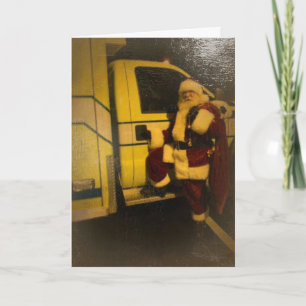 Santa pimped his ride holiday card