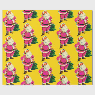 Santa Pink Christmas Delight 2 Wrapping Paper