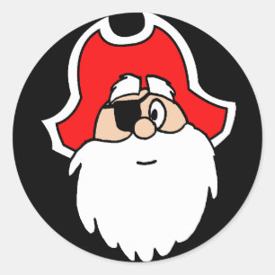 Santa Pirate Stickers