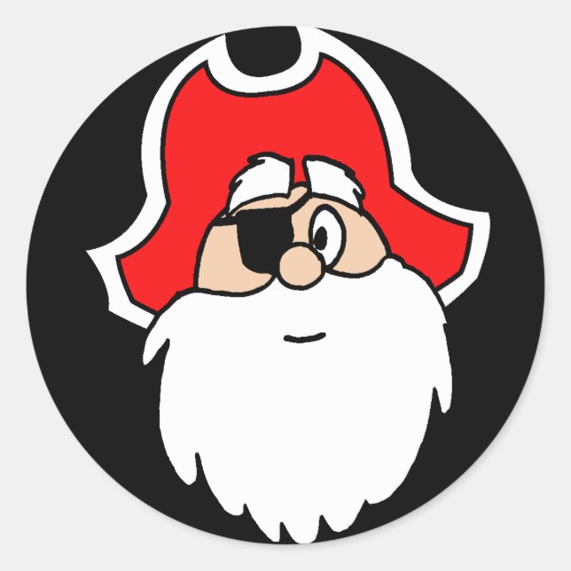 Santa Pirate Stickers (Front)