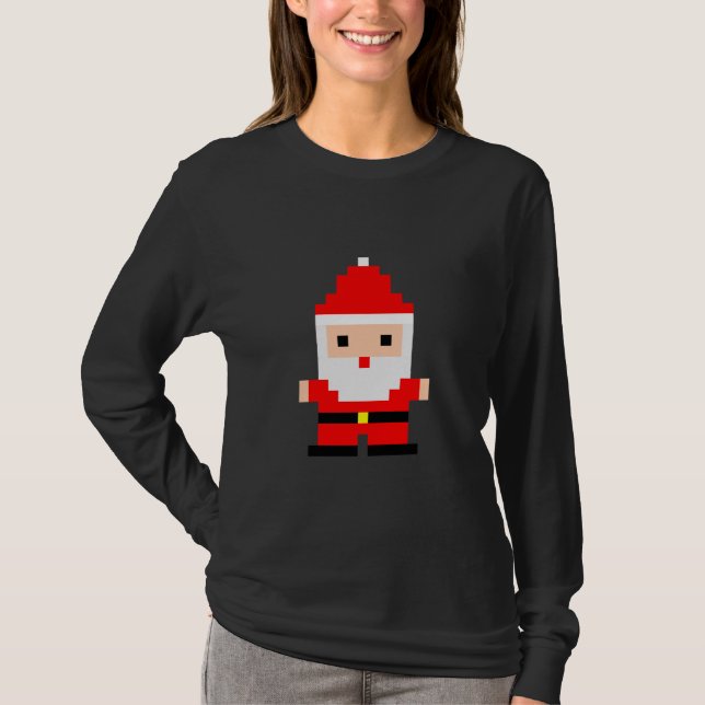 Santa Pixel Art 1 T-Shirt (Front)