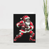 Santa Playing American Football Christmas Women Me