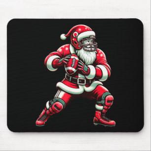 Santa Playing American Football Christmas Women Me Mouse Pad
