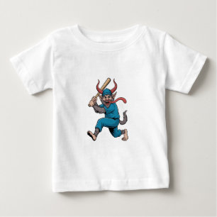 Santa Playing Baseball Christmas Baseball Player  Baby T-Shirt