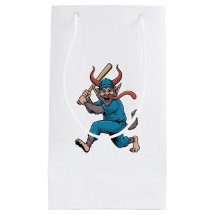 Santa Playing Baseball Christmas Baseball Player Small Gift Bag