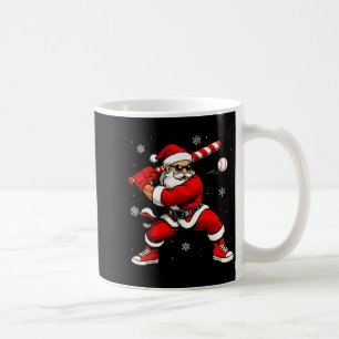 Santa Playing Baseball Xmas Funny Christmas Baseba Coffee Mug