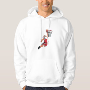 Santa Playing Basketball Christmas Sport Lovers Hoodie