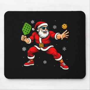 Santa Playing Ckleball Xmas Funny Christmas Ckleba Mouse Pad