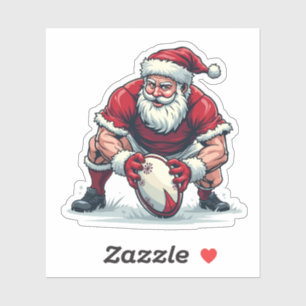 Santa Playing Football Fantasy Christmas Player