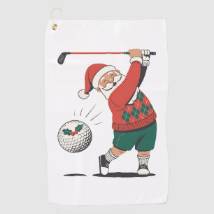 Santa Playing Golf Christmas Player Golfer  Towel