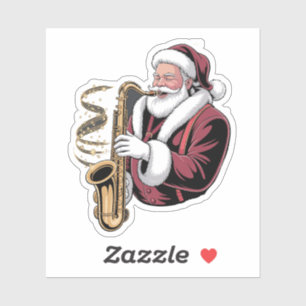 Santa Playing Saxophone Xmas Musician Saxophonist