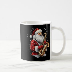 Santa Playing Saxophone Xmas Musician Saxophonist  Coffee Mug