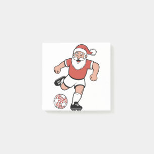 Santa Playing Soccer Christmas Player Sport Post-it Notes