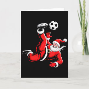 Santa Playing Soccer Ll Sports Christmas Soccer Pl Card