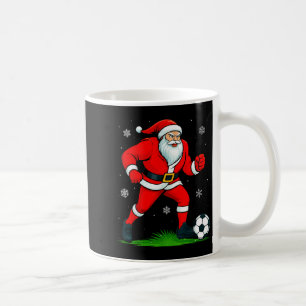 Santa Playing Soccer Xmas Funny Christmas Soccer S Coffee Mug