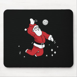 Santa Playing Volleyball Christmas Pajama Cool Spo Mouse Pad