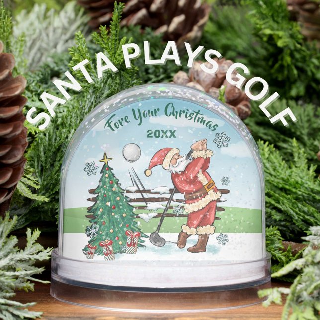SANTA PLAYS GOLF FORE YOUR CHRISTMAS SNOW GLOBES SNOWGLOBE (Creator Uploaded)