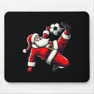 Santa Plays Soccer Bicycle Kick, Christmas Women M Mouse Pad