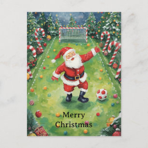 Santa plays Soccer Christmas Holiday