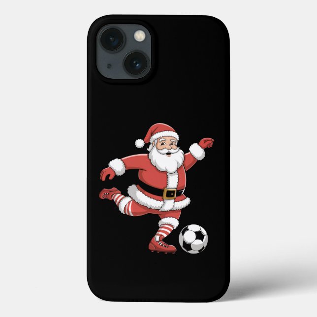 Santa Plays Soccer Christmas Sports Case-Mate iPhone Case (Back)